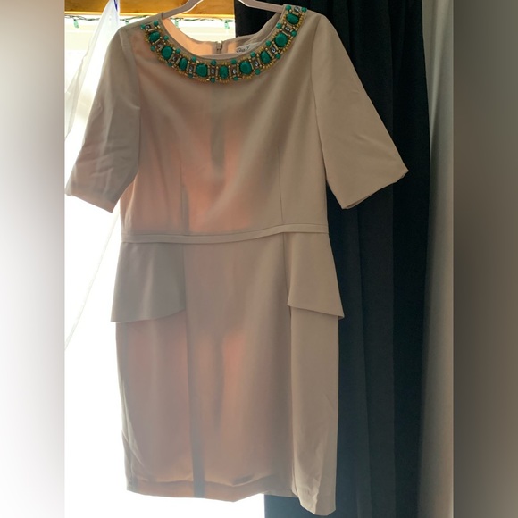 Classy beaded beige {Royal Collection} Eliza J dress - Picture 16 of 16